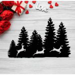Three Forest Deers Wall Decor – Nature Wildlife Wall Art