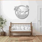 Tropical Flamingo Scenery Wall Décor - Image 2