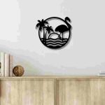 Tropical Flamingo Scenery Wall Décor