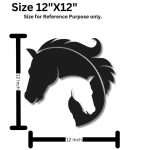 Entangled Feather-Haired Horse Heads Wall Decor – Artistic Dual Horse Design - Image 3